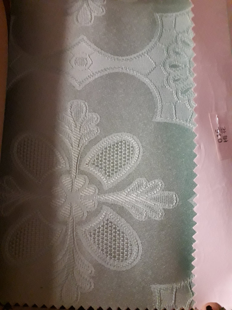 Sequin Table Cloth Square 90"x156 (light green with flower)- 016