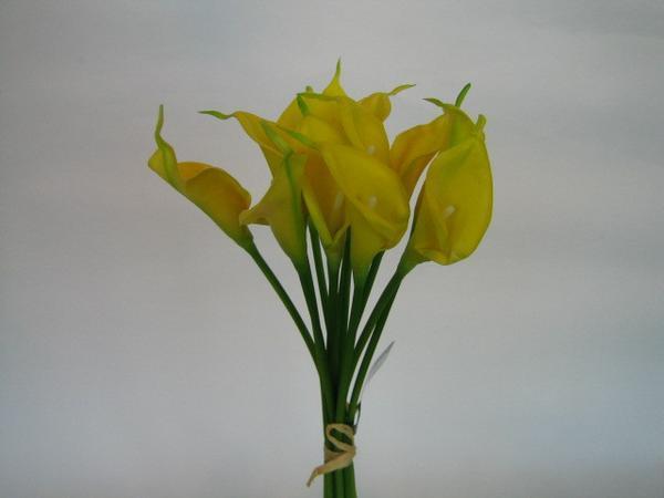 REAL TOUCH CALLA LILY LILIES MINI 12/BUNCH SB112 white