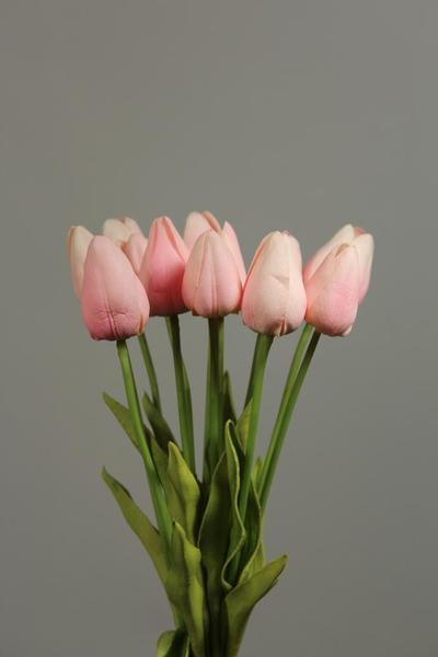 12xReal Touch PU flower Tulip artificial wedding decor Floramatique (Pink)-A85C16D4 - Viva La Rosa