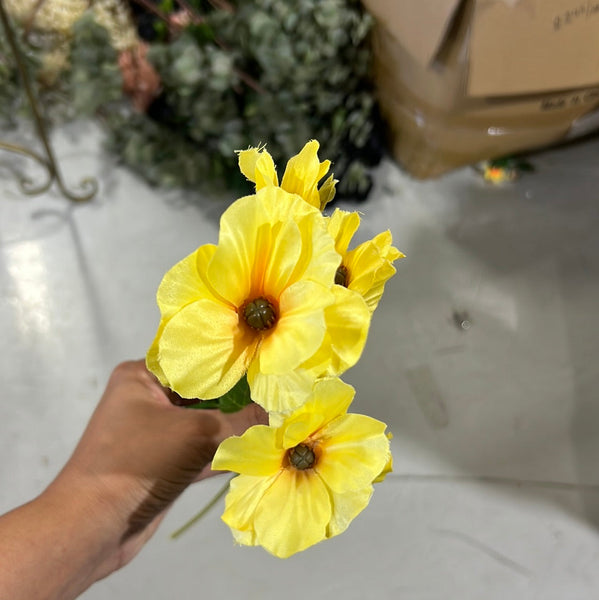 New SMALL Yellow Butterfly Ranunculus flower filler Artificial flowers