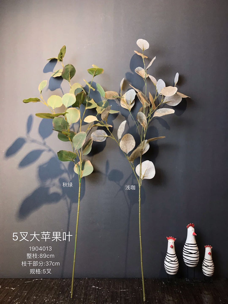 Silver Green Apple leaf for Wedding artificial flower greenery