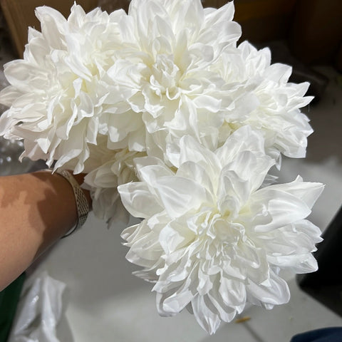 New Artificial Silk artificial Dahlia White