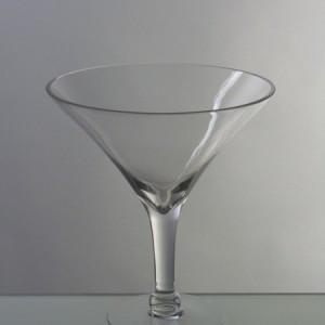 Martini Vase 10" Clear Glass Margarita - Richview Glass Wedding Supplies