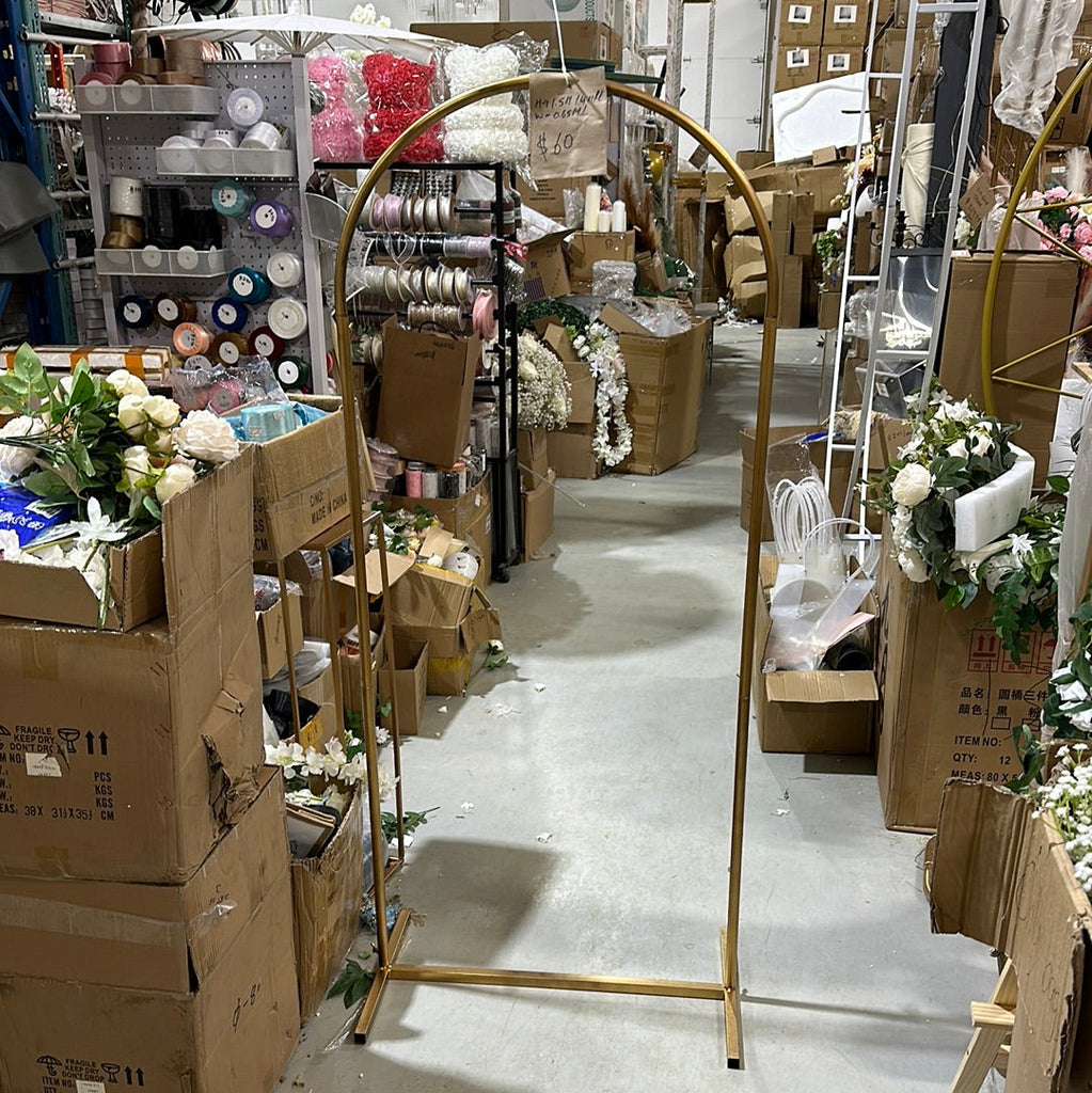 Gold stand Metal Backdrop/sign Stand Round