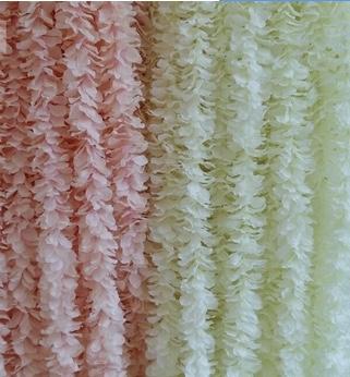Artificial Hydrangea Flower Garland (White) -HYD9 - Viva La Rosa