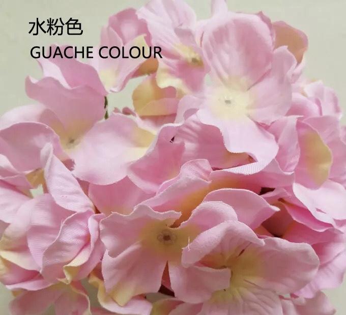 Pink HYDEANGEA FLOWER ARTIFICIAL FLOWER HEAD WEDDING DECOR