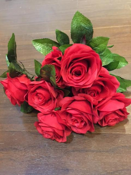 Cream Artificial Diamond Rose Bunch 10 head - Viva La Rosa