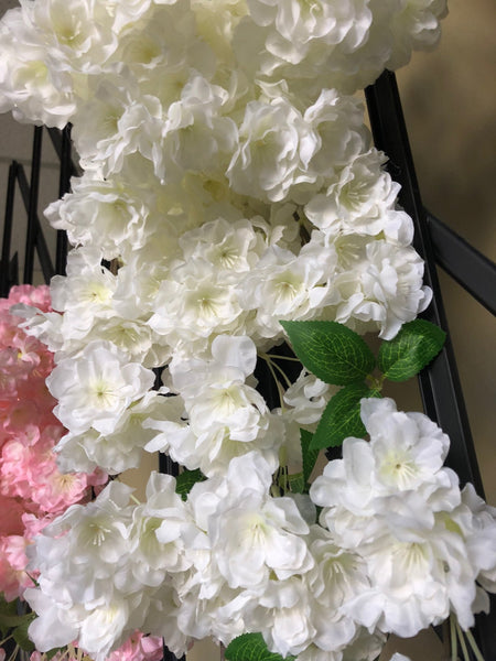 Artificial Cherry Blossom Hanging White wedding decoration silk fake flower - Viva La Rosa