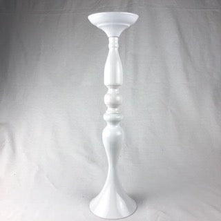 White TALL CANDELABRA 20" CANDLE STICK CANDLEHOLDER CANDLESTICK metal stand-WHT1