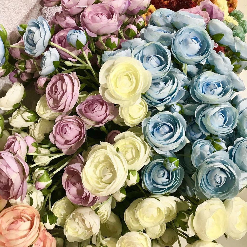 Lilac Single stem Ranunculus artificial wedding decor artificial flower
