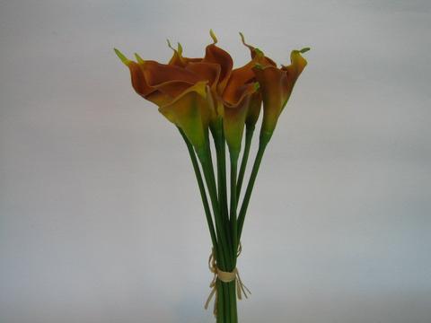 REAL TOUCH CALLA LILY LILIES MINI 12/BUNCH SB112 white