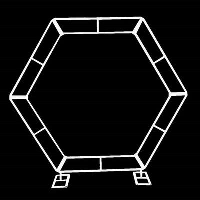 Hexagon Metal Backdrop Stand Stand Arch 2.1m/6.8 feet