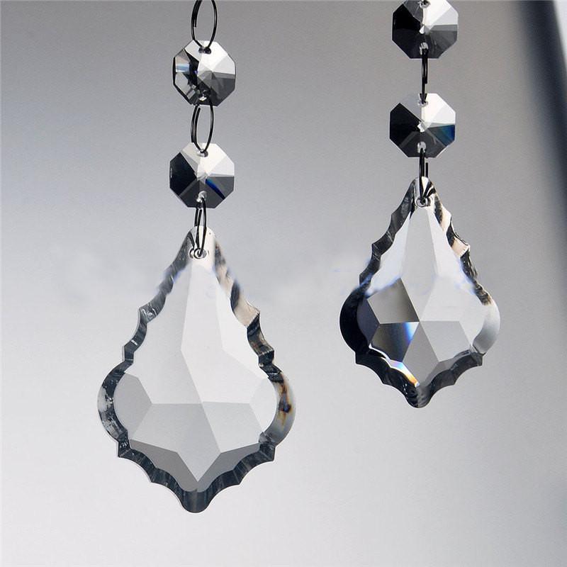 Crystal Maple shaped Pendant with 5 beads string - Viva La Rosa