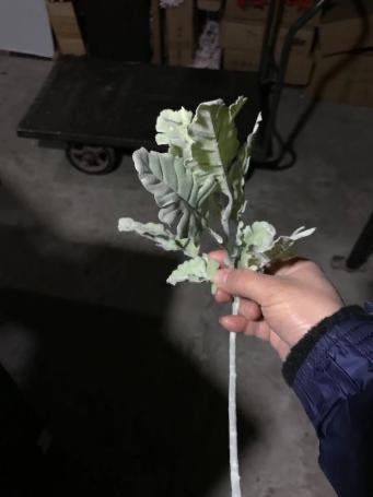 Green Artificial leaf wedding greenery #4 Dusty Miller (Silver) GRE1-7