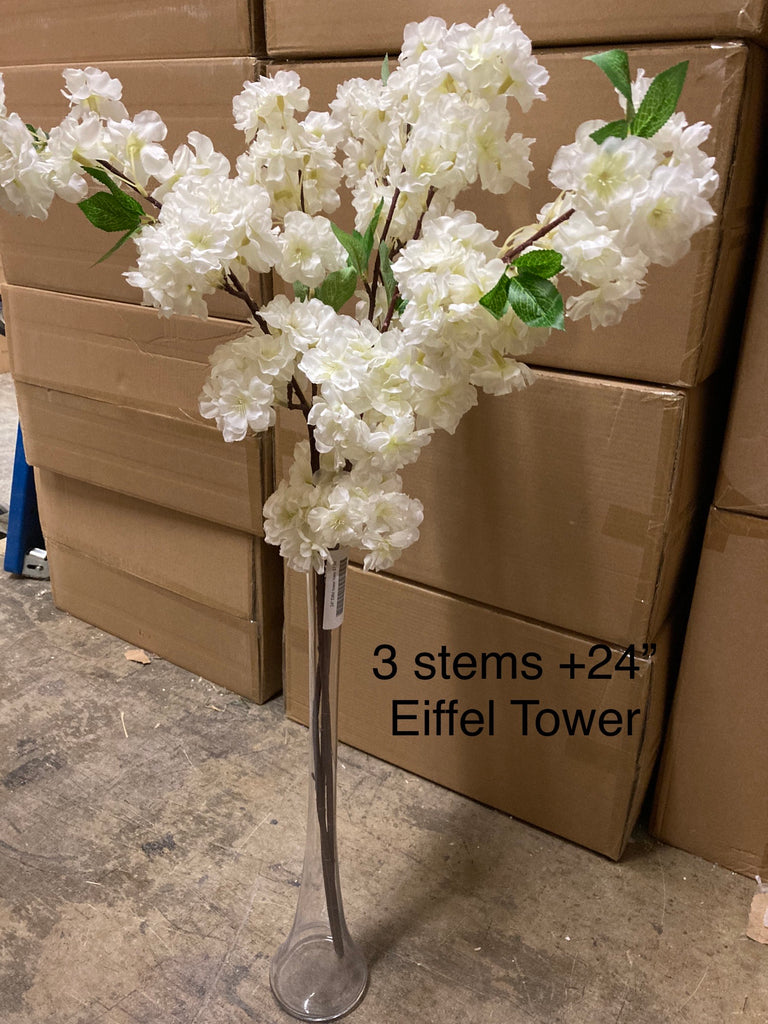 Artificial Cherry Blossom Sakura Cream wedding decoration silk fake flower