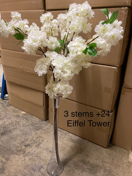 Artificial Cherry Blossom Sakura Cream wedding decoration silk fake flower