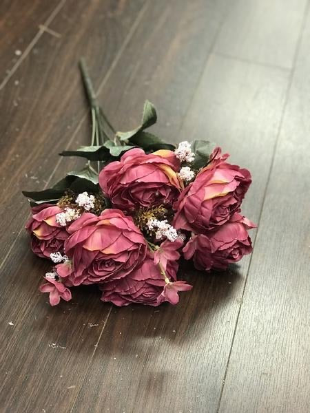 Raspberry Yummy Rose Artificial flower