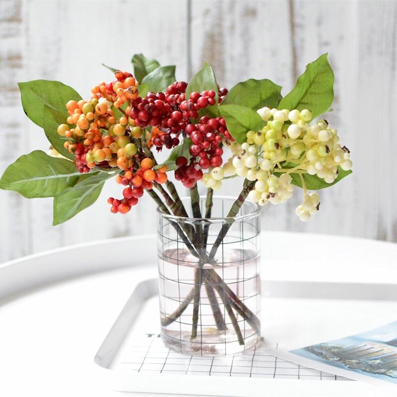 New white BERRY pick ARTIFICIAL FLOWER