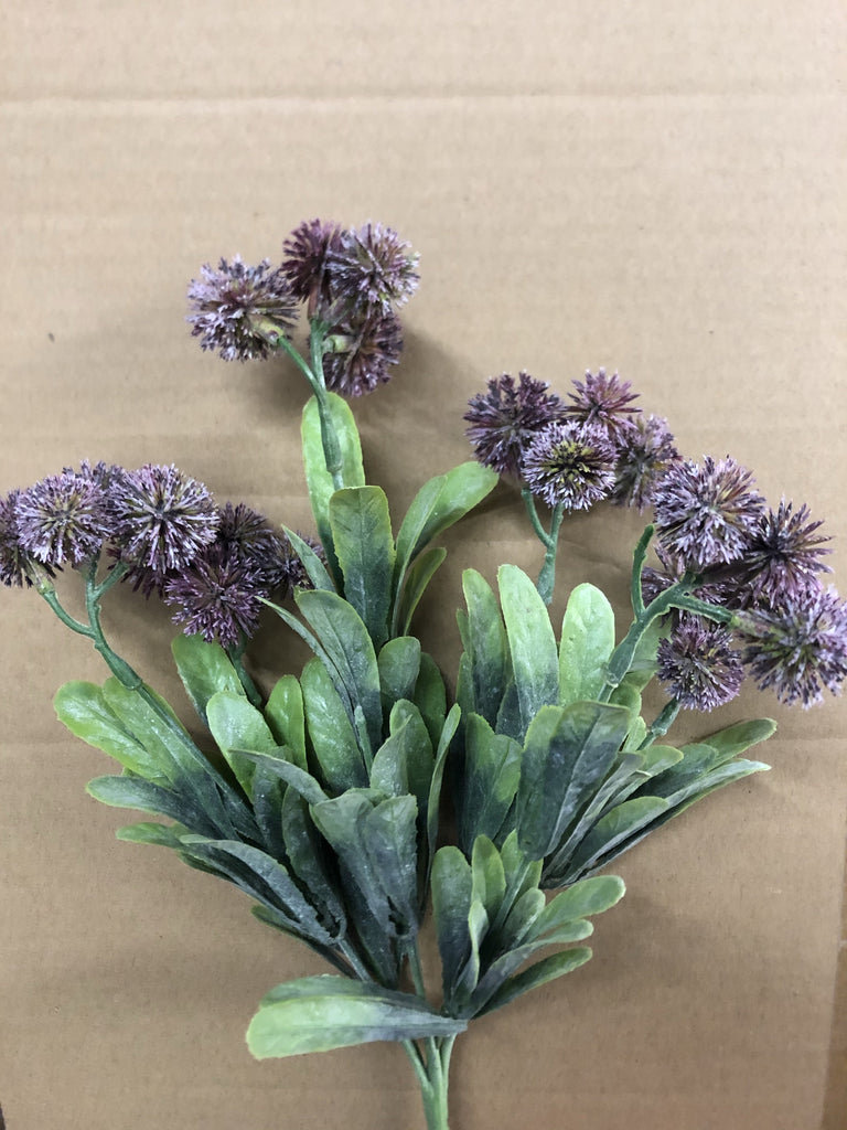 Purple Thistle Bunch Artificial Flower 7 Stem bunch