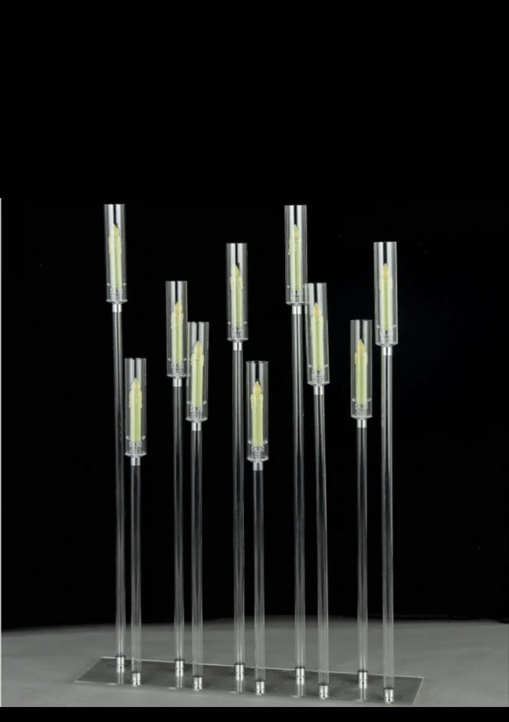 ACRYLIC Candleholder Long set 10 head