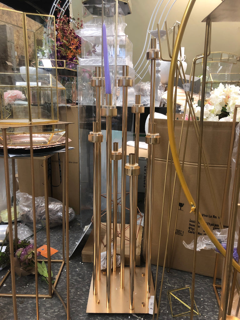 Gold Stand with tubes Thinner metal stem