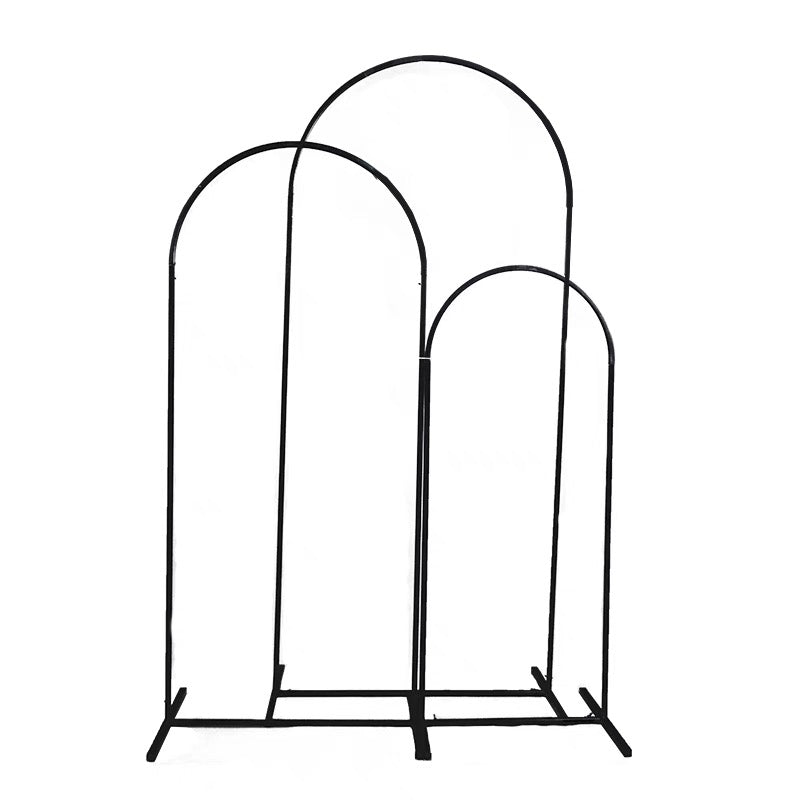 Small Black (M) Metal Backdrop/sign Stand Round
