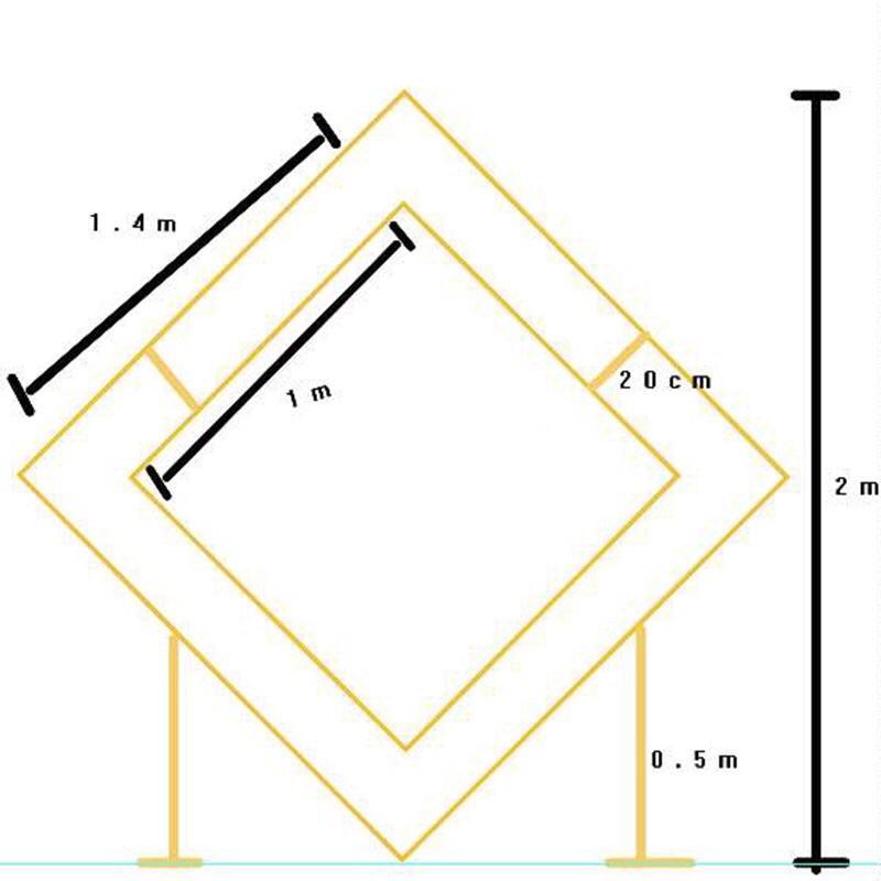 Diamond Metal Backdrop Stand horizontal 2 meter