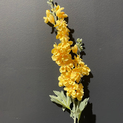 Artificial Silk flower Delphinium (Yellow)