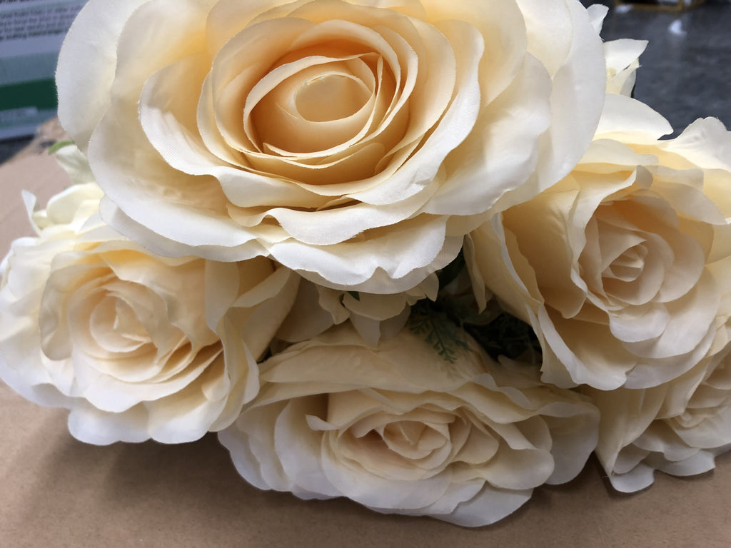 cream jumbo rose artificial flower