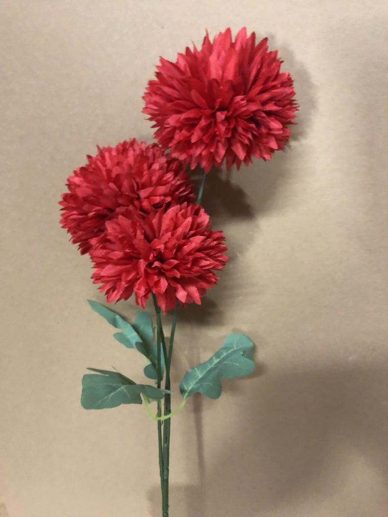 New red Pom Artificial Filler Flower