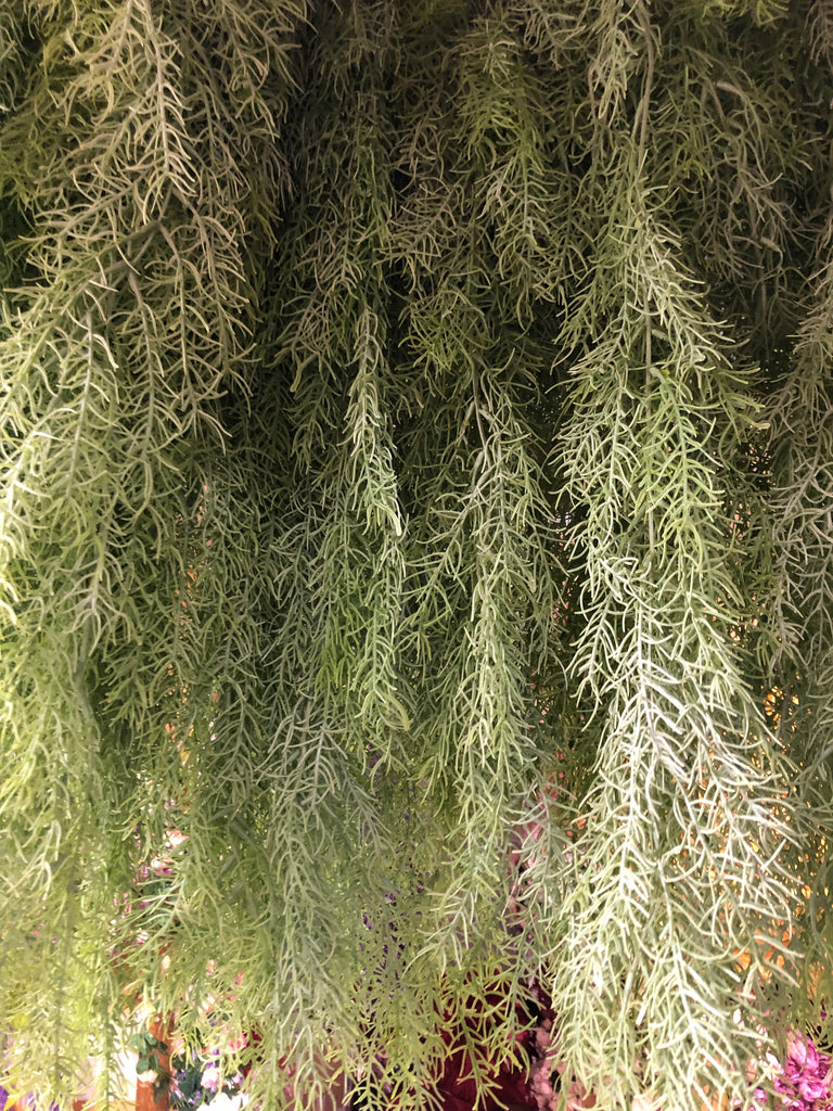 Silver grey artificial hanging pine/Needle Greenery for Wedding home decor