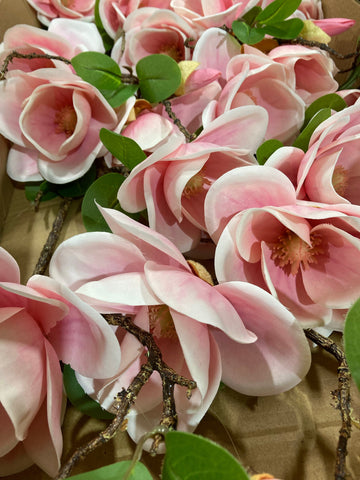 New Artificial Flower Magnolia Pink R020