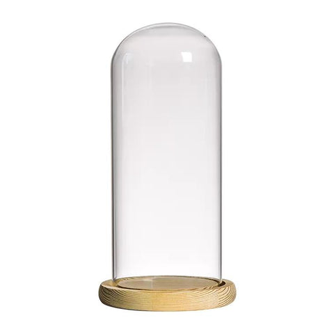 Small Cloche Bell with wood base Beauty And Beast
