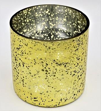 EW!! Gold Wedding Centrepiece (6") Mercury Cylinder Glass Vase - Richview Glass Wedding Supplies