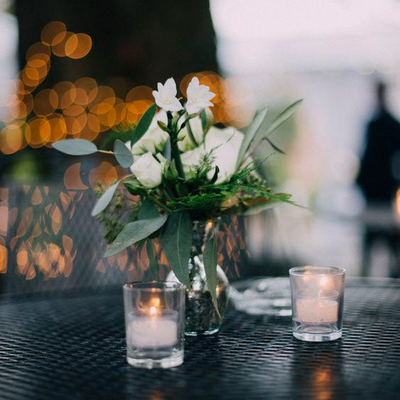 silver bud vase