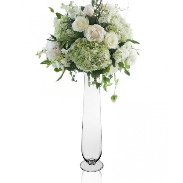 17.5" Tall Clear Vase MV913 - Viva La Rosa
