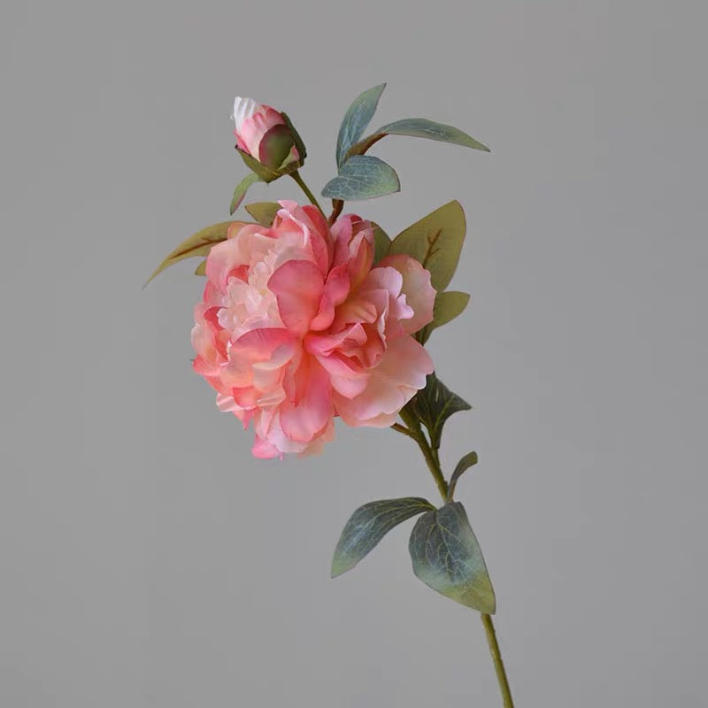 Coral Single Stem Peonies spray also in pink or white jumbo