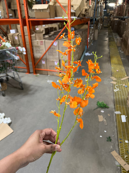 New Artificial Flower Orange Sudden Dancing Lady orchid silk flower