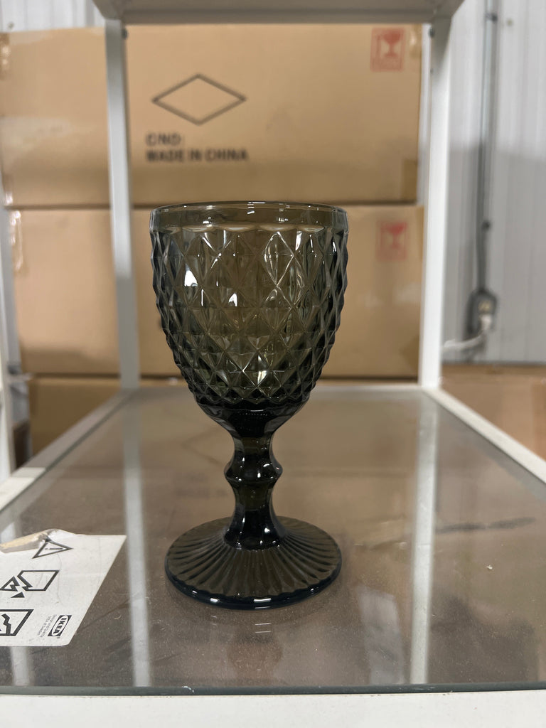 Green/Grey Color diamond drinking Glass drinkware cup goblet