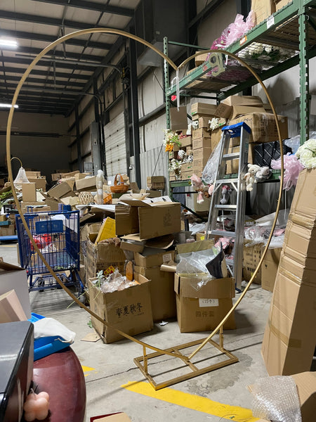 Gold heart Metal Backdrop Stand Arch 2m/6.5 feet tall