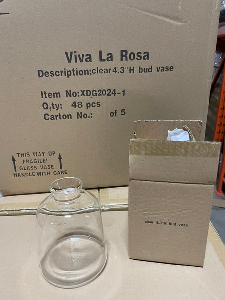 4.3" Clear Bud Vase (M) XDG2024G-1 round vase wedding centerpiece bubble