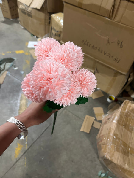 Pom Bunch 9 Head Artificial Filler Flower(Blush Pink)