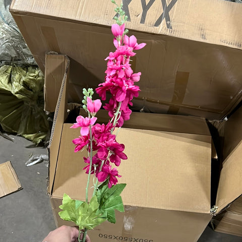 New Artificial Silk flower Delphinium (hot pink)