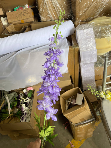 New Long Stem Artificial Silk flower Delphinium (Lilac)