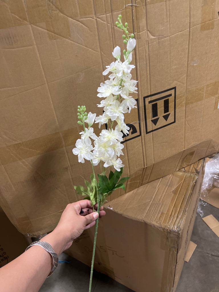 New Artificial Silk flower Delphinium (White)