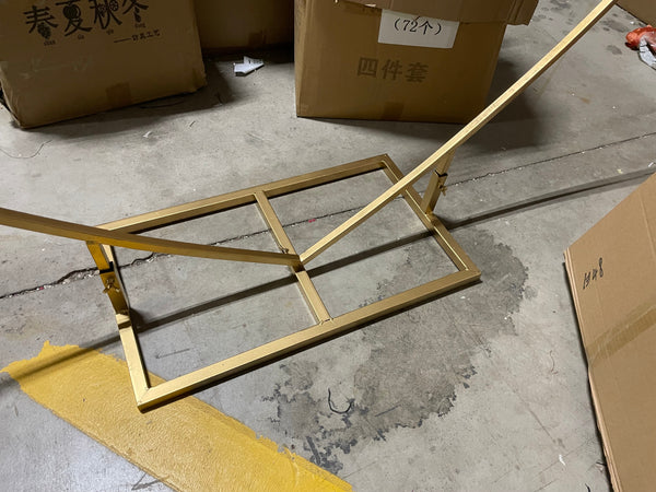 Gold heart Metal Backdrop Stand Arch 2m/6.5 feet tall