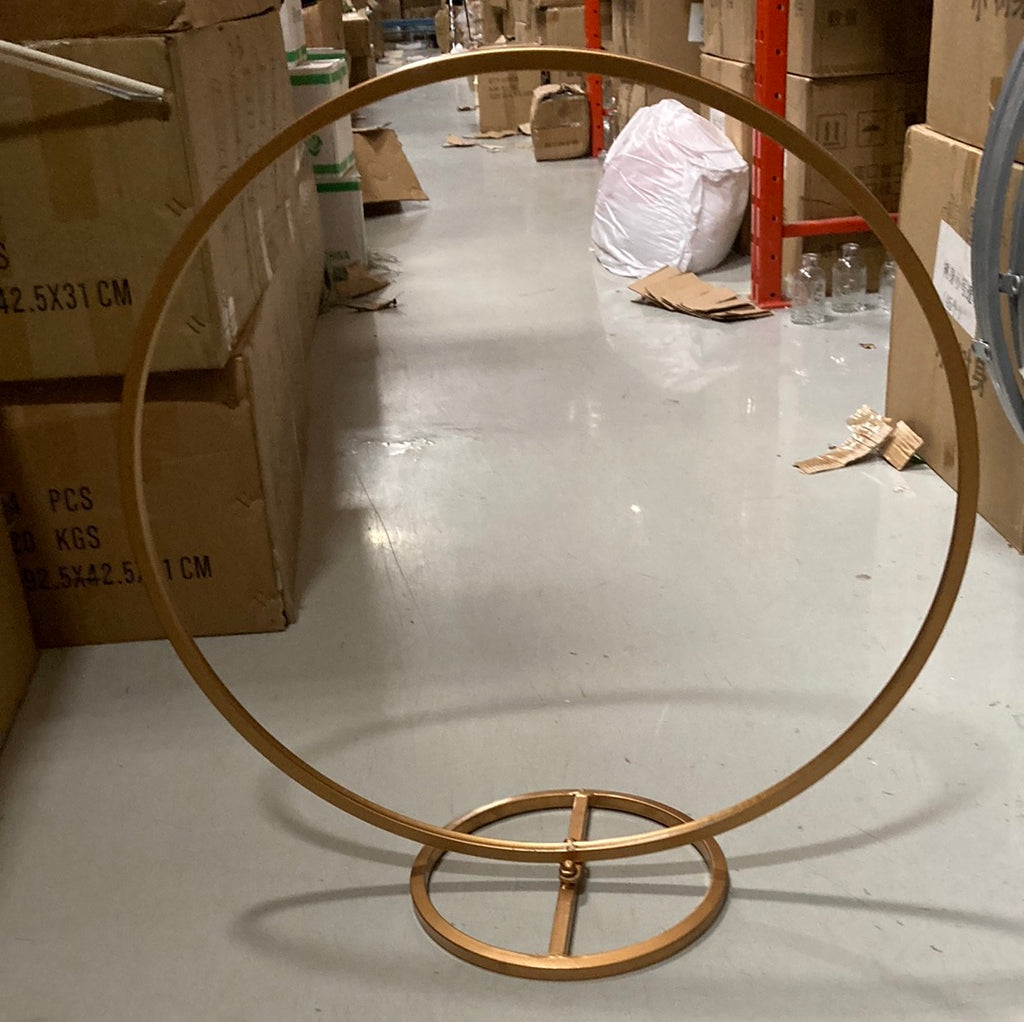 Gold Metal Stand 24” Diameter Hoop Ring