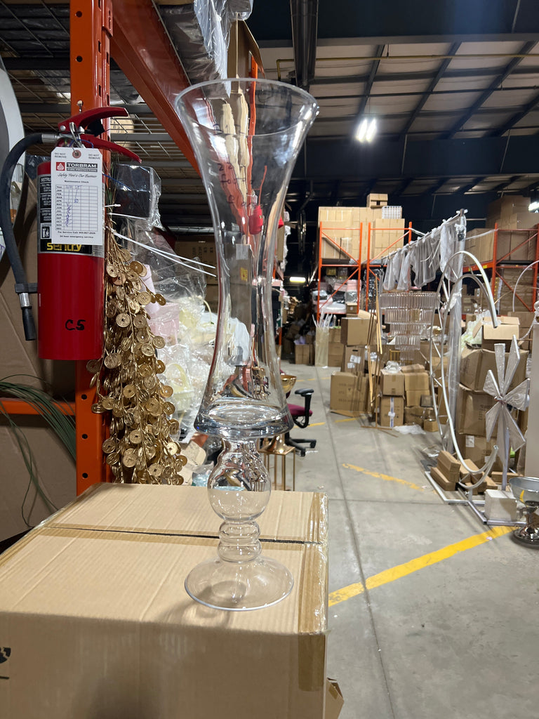 22"H Footed Flared reversible glass vase table centerpieces MV1160