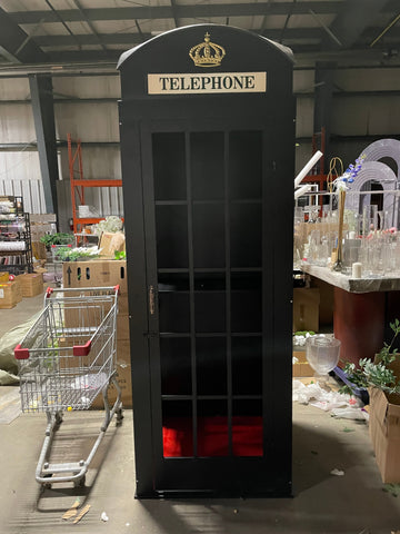 Metal phone booth black or white 2.2m