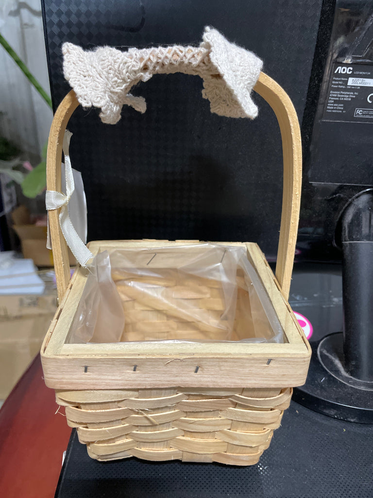 Wicker Flower Girl Basket for Rose Petals